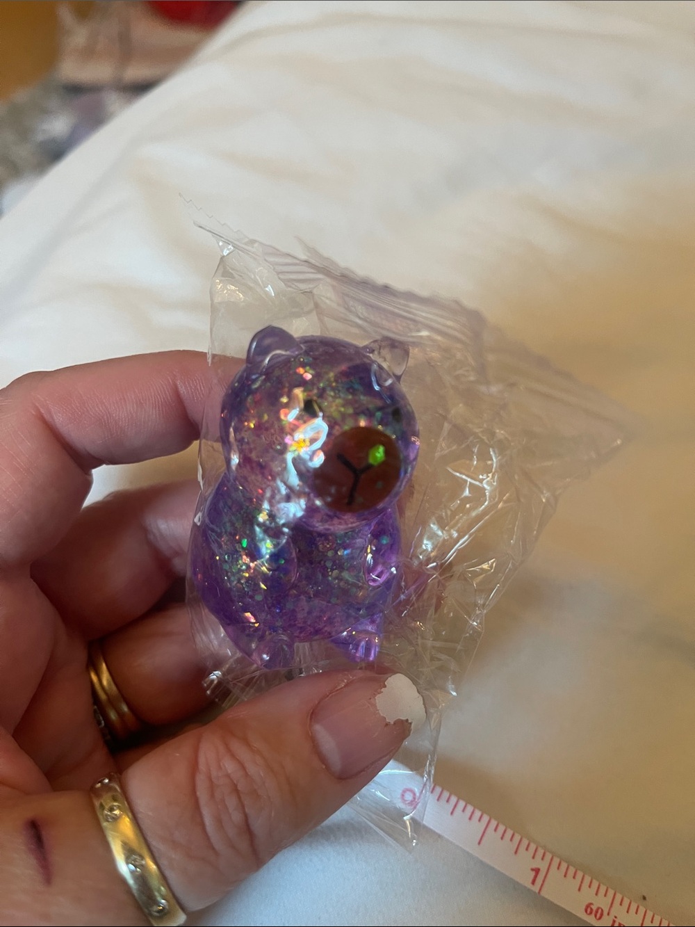 Slow rise capybara squishy new purple glitter